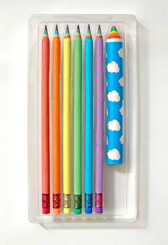 SNIFTY - RECYCLED RAINBOW PENCIL & ERASER SET