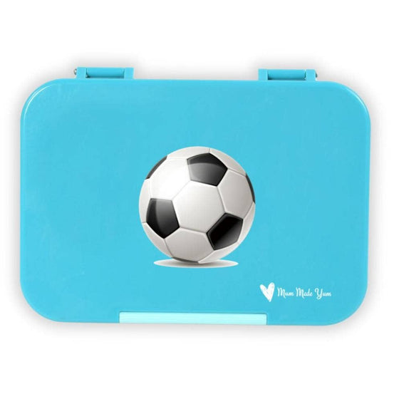 Mum Made Yum - Bento Lunchbox (Medium) - Light Blue Soccer