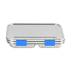 Mum Made Yum - Mighty Stainless Steel 3-Compartment Lunchbox - Blue