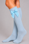 Cotton Socks - MA101 HIGH SOCK CHILD WITH GROSGRAIN BOW 100% COTTON