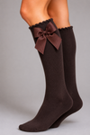 Cotton Socks - MA101 HIGH SOCK CHILD WITH GROSGRAIN BOW 100% COTTON