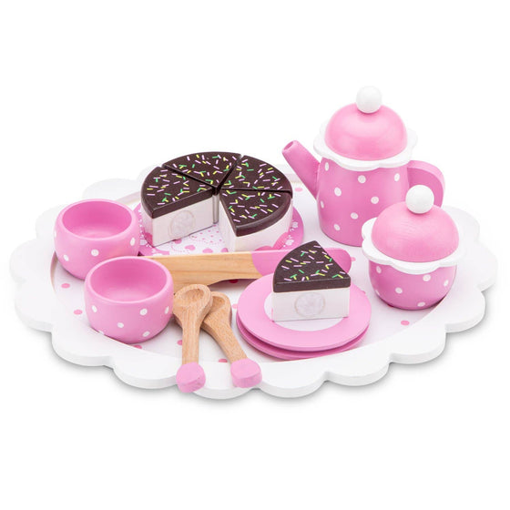 New Classic Toys EU - Coffee/Tea Set - Tableware With Cutting Cake