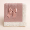 Cotton Socks - 1010 Blanket with lace 110x110 cm 100% Cotton