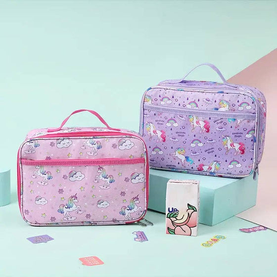 Mum Made Yum - Insulated Lunch Cooler Carry Bag – Purple Unicorn