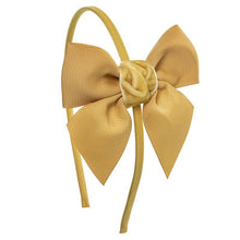  Grosgrain bow with velvet knot bow hairband