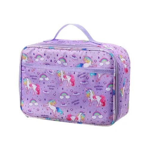 Mum Made Yum - Insulated Lunch Cooler Carry Bag – Purple Unicorn