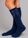 Cotton Socks - MA101 HIGH SOCK CHILD WITH GROSGRAIN BOW 100% COTTON
