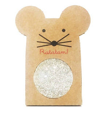  Ratatam! - 43mm silver glitter mouse bouncing ball