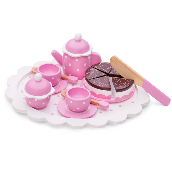 New Classic Toys EU - Coffee/Tea Set - Tableware With Cutting Cake