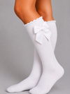 Cotton Socks - MA101 HIGH SOCK CHILD WITH GROSGRAIN BOW 100% COTTON