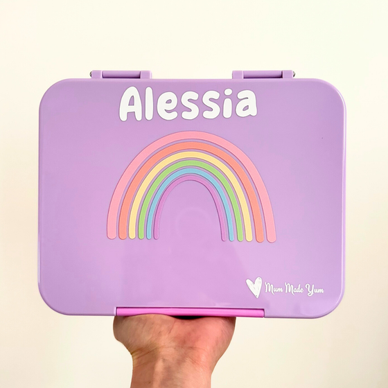 Mum Made Yum - Bento Lunchbox (Large) - Violet Rainbow