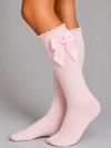 Cotton Socks - MA101 HIGH SOCK CHILD WITH GROSGRAIN BOW 100% COTTON