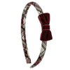 Siena Hair Accessories - Tartan-covered headband with velvet bow
