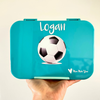 Mum Made Yum - Bento Lunchbox (Medium) - Light Blue Soccer