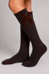 Cotton Socks - MA101 HIGH SOCK CHILD WITH GROSGRAIN BOW 100% COTTON