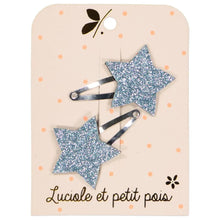  Luciole - Barrettes étoiles - Glitter ciel (paire) - CHAT-MALO Paris