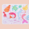 Super Petit - Mini Playmat en silicone à colorier Sirène/Mermaid