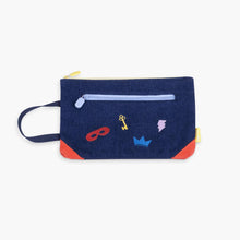  Super Petit - Pochette brodée en denim - CHAT-MALO Paris