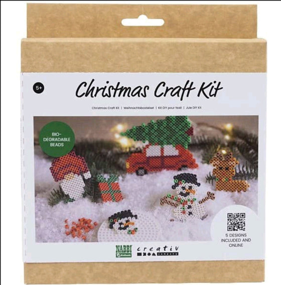 Christmas craft kit | Christmas Ironing Beads kit - Christmas car - 5 Pcs - CHAT-MALO Paris
