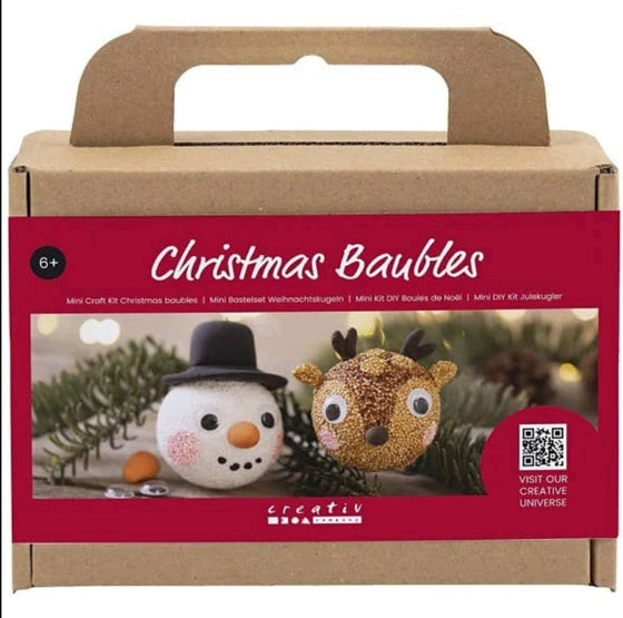 DIY modeling kit - Christmas balls - Reindeer/Snowman | Christmas baubles - CHAT-MALO Paris
