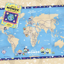  Les Mini mondes -Affiche Tour du Monde pliée