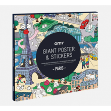  Poster géant à colorier & Stickers - Paris - Omy - CHAT-MALO Paris