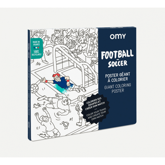 Omy - Poster géant à colorier - Football - CHAT-MALO Paris